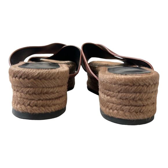 All Saints Sandal Womens EU 37 US 6 Harlem Espadrille Slide In Brick Casual Boho - Picture 3 of 12